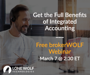 Free brokerWOLF webinar for integrated accounting March 7 2019