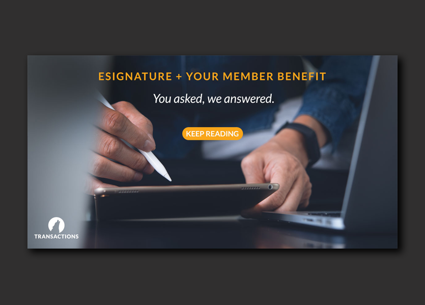 eSignature and your member benefit 