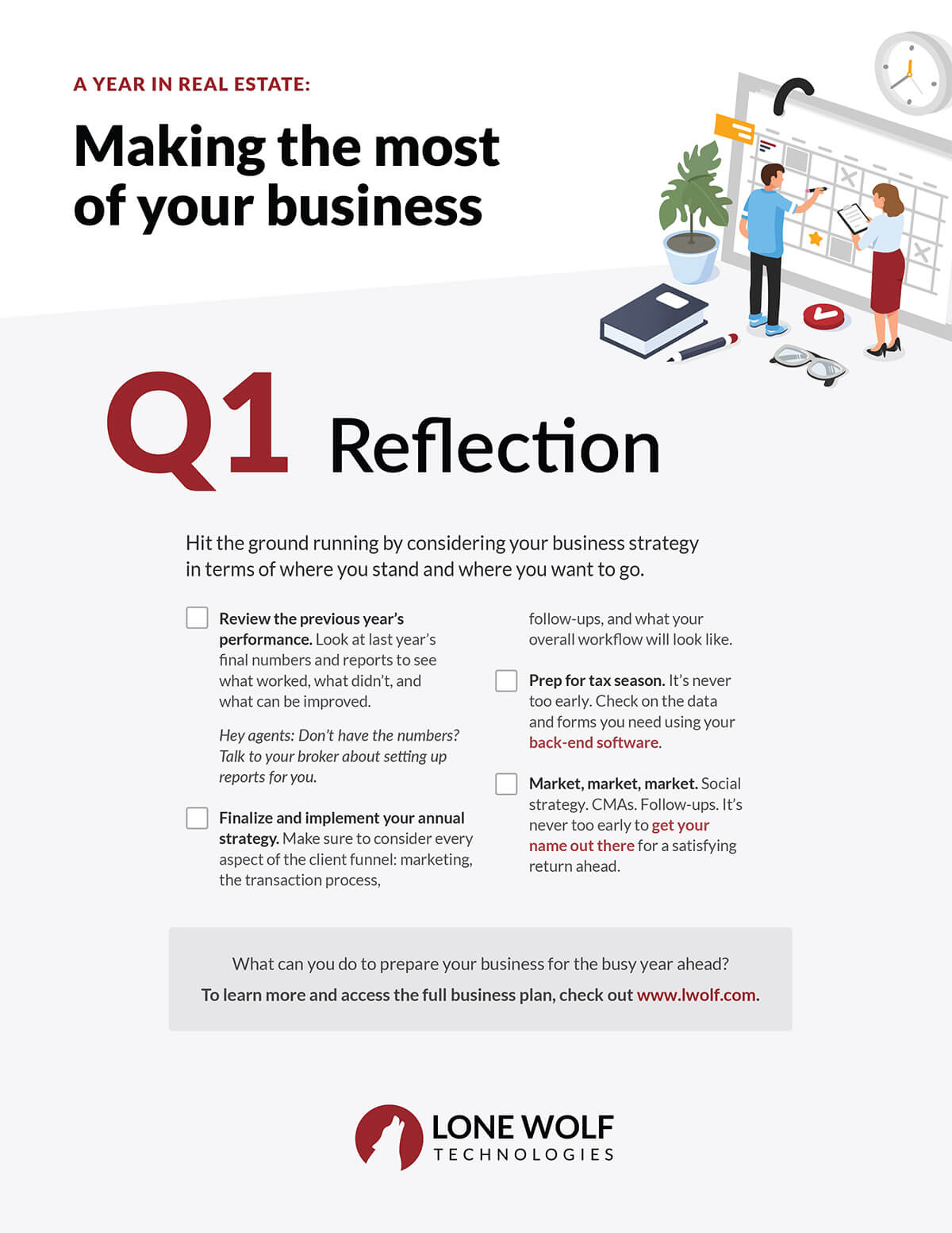 A preview of our infographic on business planning for the first quarter.
